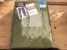 Dunhelm Faux Silk Curtains Dakota Green 168 X 228 Cm Dunhelm Long Curtains New
