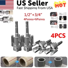 4pcs Integrated Internal & External Pipe Threading-Tool,PVC Pipe Threader Kit