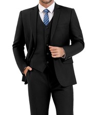 LUPURTY 3 Piece Suits for Men Slim Fit Men's Suit for Business Wedding Party 2
