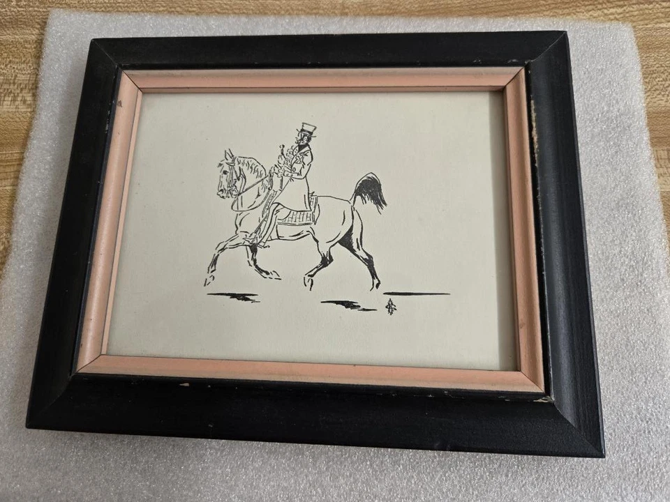 De colección. Boceto a pluma/tinta Prince Serge Cantacuzene, Rusia. Enmarcado. Foto 2 de 4