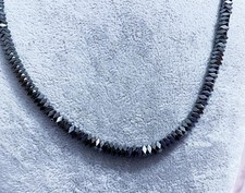Collana Girocollo da Uomo Pietra Naturale bulloni quadrati di Ematite da 2x4mm