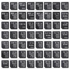 40PCS Capacity Sticker For DELL DXD9H X7K8W 14Gen 14th Hard Drive Tray Caddy