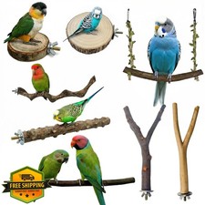 Acvxghe 8pc Natural Bird Perches Cage Toy