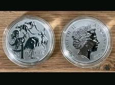 1 oz Silber Australien Mob of Roos - Känguru - Merlion Privy Mark - BU