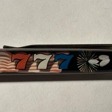 Las Vegas Slots Floaty Pen Gambling Games Triple 7 Chips Souvenir Promo Vintage
