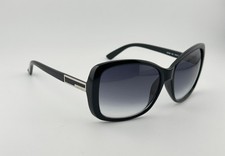 VINTAGE Calvin Klein R678S Women's Cat Eye Oversized Black Sunglasses 57-17-135