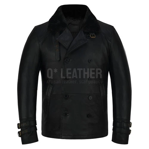 Leon S Kennedy Requiem RE9 Coat Style Black Real Leather Jacket image 4