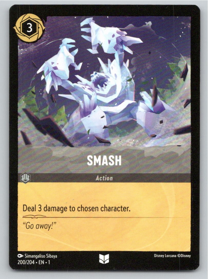 2023 LORCANA SMASH THE FIRST CHAPTER 200/204 UNCOMMON NM A55000 FREE S&H