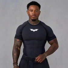 YOUNGLA Collaboration Bat.man new men's t-shirt, quick dry (real photos)