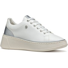 Image of Geox D SUNNETTY Synthetic Polyurethane Women's White/Silver Trainers