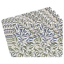 4pcs Cork Placemats Heat Resistant Tableware Willow Bough Nature Leaf Foliage