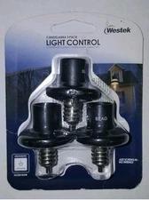 Westek Candelabra 3pack Light Control Outdoor SLC2BCB3NB Dusk to Dawn Sensor