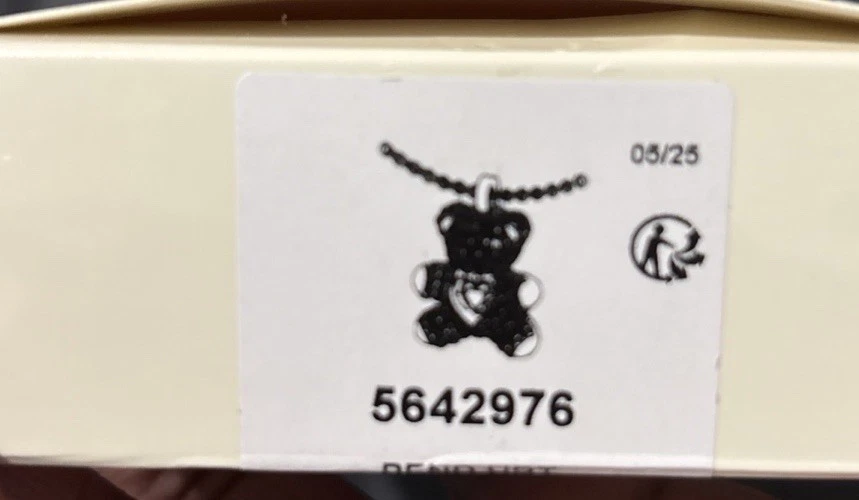 Collar colgante de peluche rosa enchapado en tono oro rosa Swarovski Foto 4 de 4