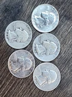 Washington 90% Silver Quarters Lot of 5 1940 P S  1958 1954 1946 Not Scrap