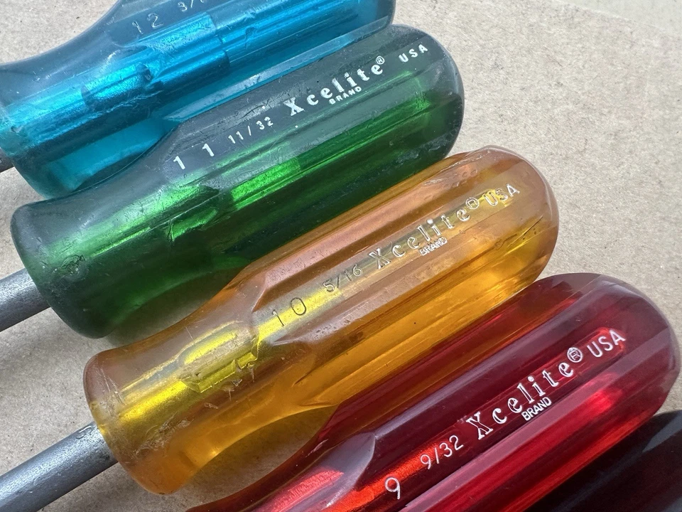 XceLite Nut Driver Set 3/16" - 3/8" Made In USA 6 Piece Set Good Shape - Image 4 of 4