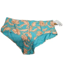 NWT Time and Tru XL Teal Peach Floral Swim Bottoms
