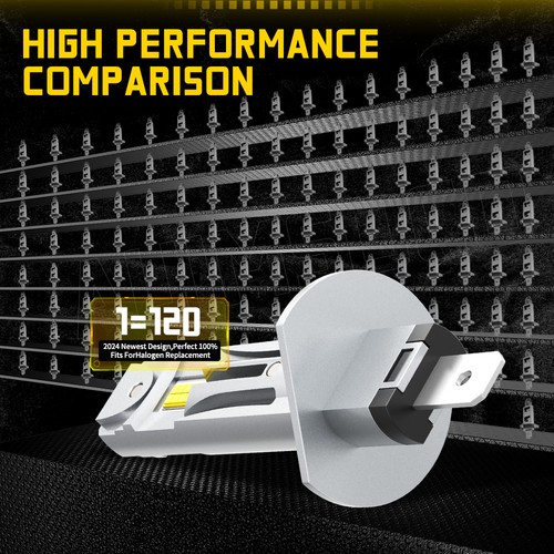 Combo de bombillas de haz alto/bajo de faros LED 6000K H7+H1 para BMW E70 X5 2005-2013 - Imagen 7 de 12