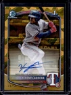 2025 Bowman Sapphire Yeremi Cabrera Chrome Auto Gold Refractor 1st Prospect #/50