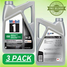 [HOT SALE] 3 Pack Mobil 1 ESP X2 Full Synthetic Motor Oil 0W-20, 5 Quart 19.28 per gallon