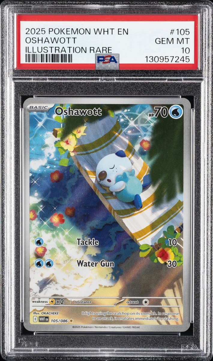 2025 POKEMON WHT EN-WHITE FLARE ILLUSTRATION RARE #105 OSHAWOTT
