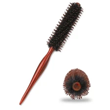 Mozeat Lens Hair Brush, Small Round Boar Bristle Styling Brush with Nylon Pin...