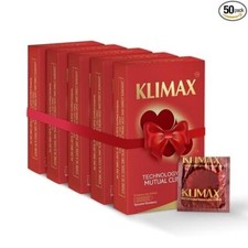 Klimax Mutual Climax dotted Condom for Men Strawberry Flavour Pack of 50