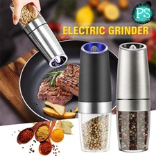Automatic Gravity Electric Salt & Pepper Grinder Mill Adjustable Coarseness