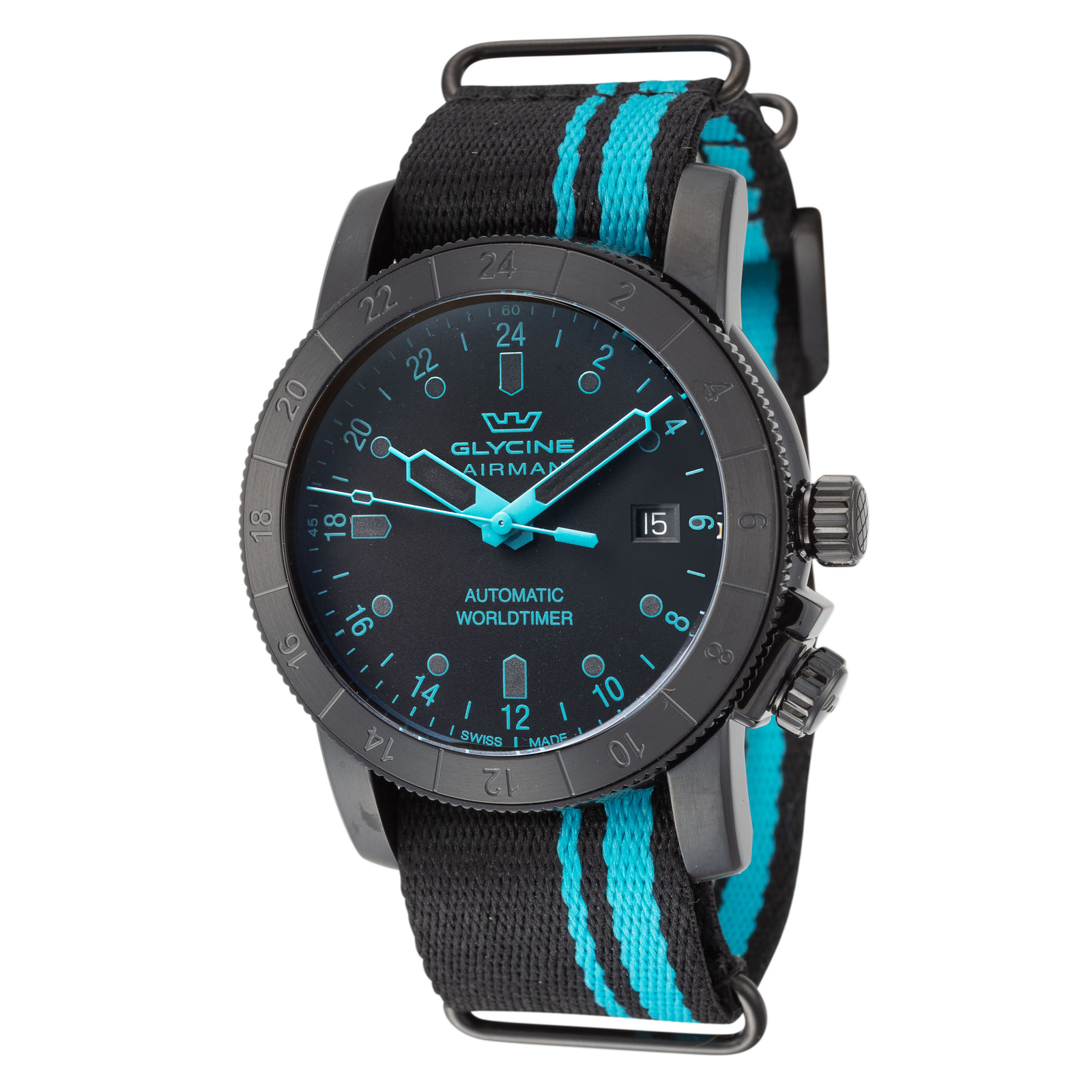 Glycine Мужские часы Airman Purist с автоподзаводом GMT 42 мм GL0494