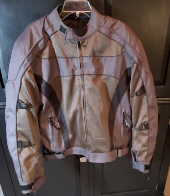XElement Advanced MEN'S LARGE Padded/Armor Motorcycle Jacket-Zip Out Liner-Used