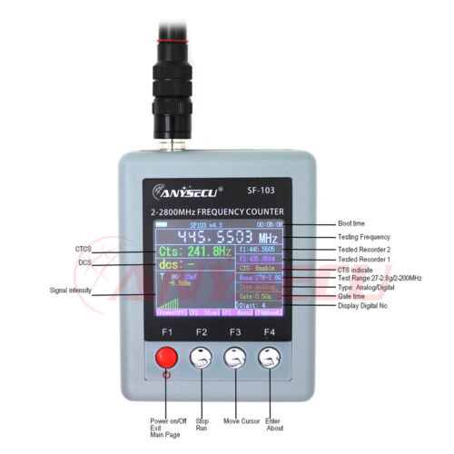 Anysecu SF103 SF-103 Frequenzzähler CTCCSS/DCS, DMR digitales Signal testbar - Bild 6 von 7