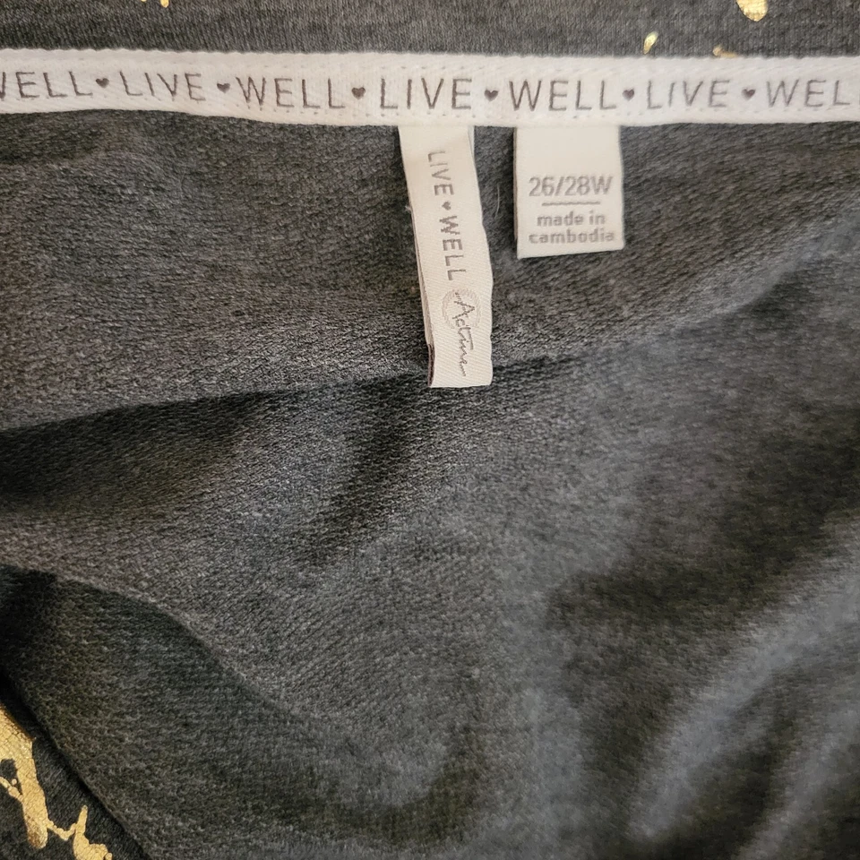 Moletom Cato 26/28W cinza dourado metálico respingo roupa ativa confortável 3/4 Slv - Imagem 4 de 4