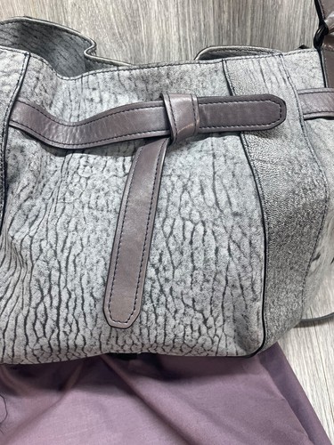 Kooba Gray Slouchy Leather Hobo Shoulder Bag Large Purse Zippers pretty VGC Prin - Picture 5 of 21