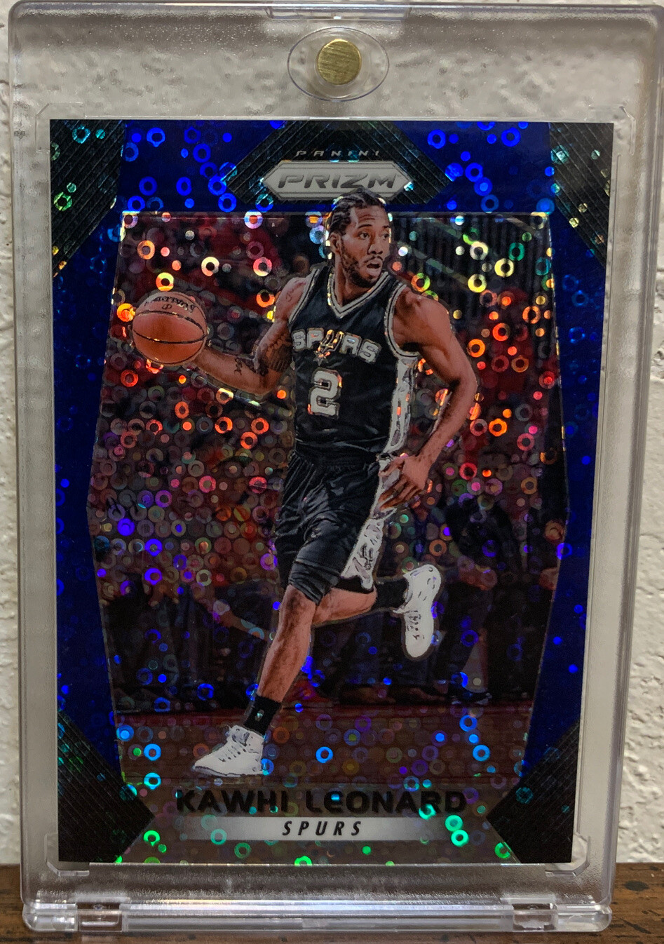 Kawhi Leonard 2017-18 Panini Prizm Blue Disco Refractor #293 134/175 SPURS MINT