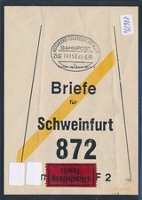 106390) Railway Post Oval Stamp Nuremberg-Frankfurt am Main Train 14153, PS 1991