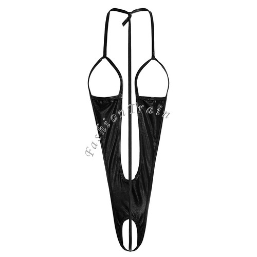 Damen Bodys Wetlook Dessous Stringbody Reizwäsche Lingerie Brustfreies Bodysuit - Bild 29 von 56