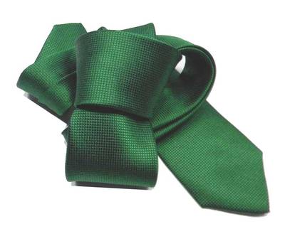 Cravatta Tricot in Maglia di Seta Verde Tinta Unita TRI787