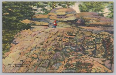 Tortoise Shell Rock Theme Park & Expo~Tortoise Shell Rock~Rock City Gardens~Vintage ...