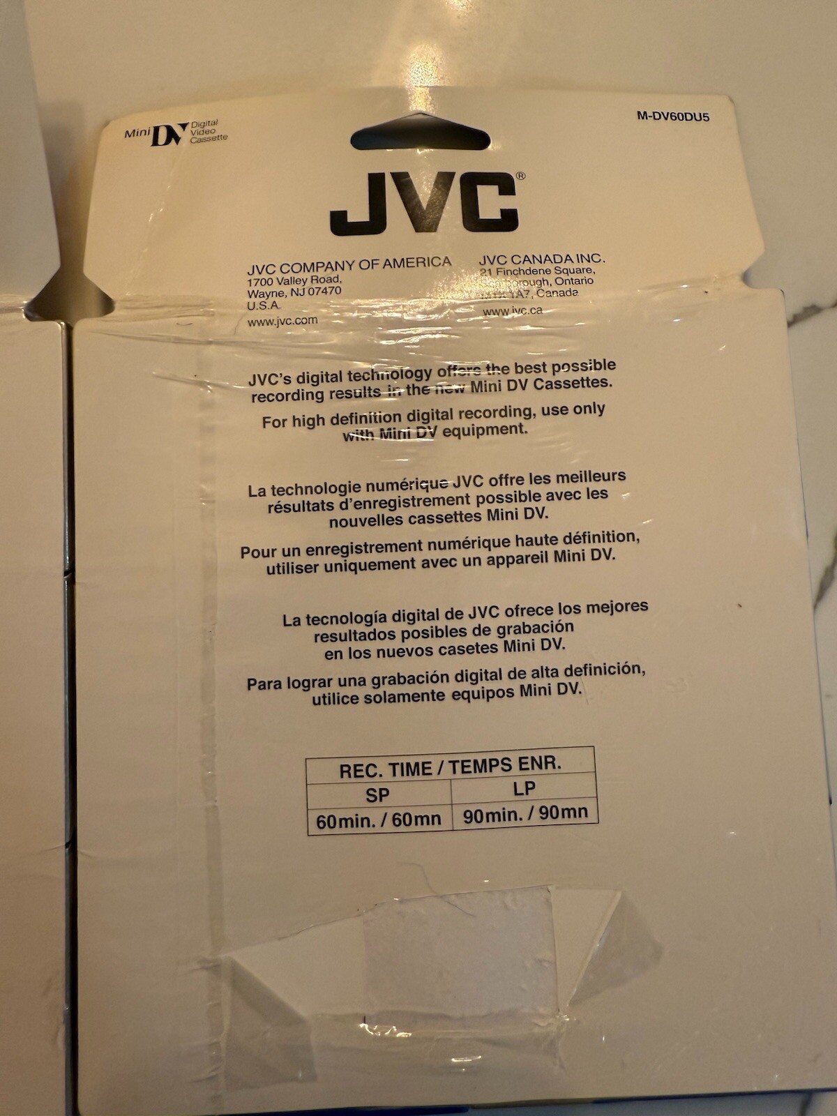 JVC Digital Video Cassette Mini DVC 60 NEW SEALED DVM60ME NOS Lot Of 11