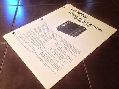 Grimes Strobe Repair Instructions for 60-1473