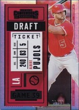 2020 Panini Contenders Draft Ticket Purple #95 - Albert Pujols [85/99]