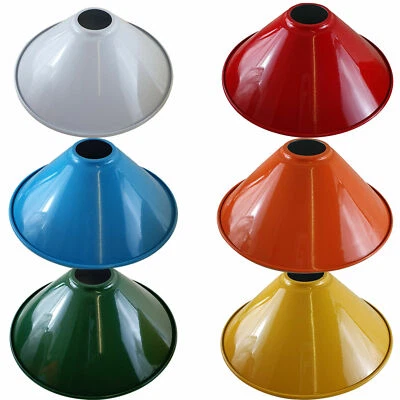 Vintage R?tro Pendentif Abat-Jour M?tal Chambre Cuisine Moderne Clair Mod?le - Photo 1/4