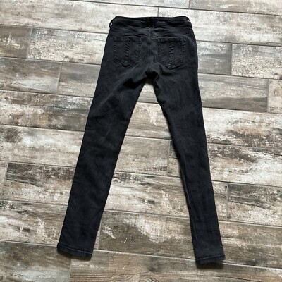 Burberry Brit Jeans Black Womens Sz 28 R Pocket Westbourne