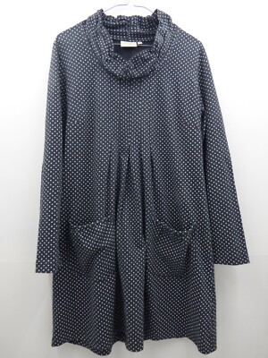 Ladies Adini Dark Grey Long Sleeve 100% Cotton Dress Top Size M