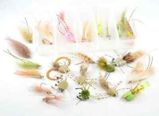 Rainy's Signature Bonefish/Permit Fly Collection 24 Pcs with plastic divider box