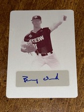 BRYCE OSMOND 2018 Leaf PERFECT GAME Autograph MAGENTA PRINTING PLATE #1/1 ANGELS