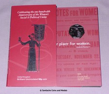 2003 ROYAL MINT SPECIMEN SUFFRAGETTE 50p COIN IN PACK - Scarce Coin