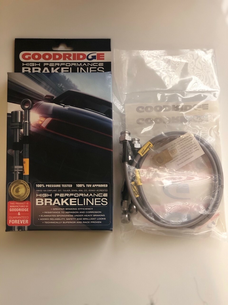 Goodridge USA 415228GSTOP SS Braided Brake Line Kit For 198286 Jeep