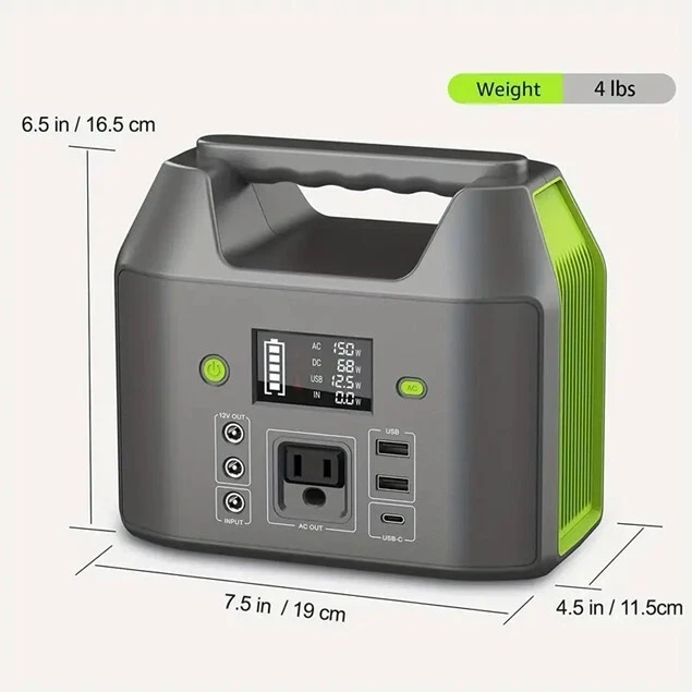 Portable Power Station - High-Capacity Generator with AC/DC/USB-C Outputs - Image 2 of 4