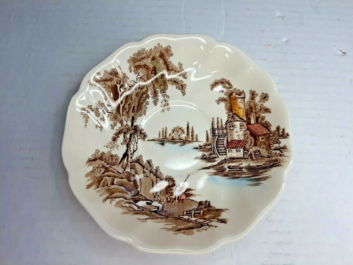 JOHNSON BROTHERS THE OLD MILL CHINA SAUCER vintage ENGLAND N ICE!