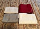 Twin & Full Sized Flat Bed Sheets Bed Skirts - Gray/White/Red